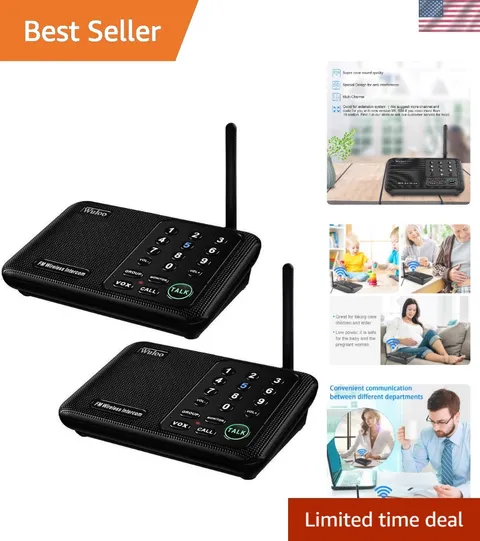 Intercoms Wireless for Home 1 Mile 5280 Feet Range 10 - Channel, Wireless Hom...