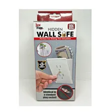 Total Vision Hidden Wall Safe Outlet Style Secret Compartment Key Lock White