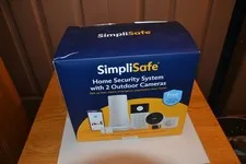 SimpliSafe Home Security System with 2 Outdoor Cameras - 9 piece Kit + Bonus