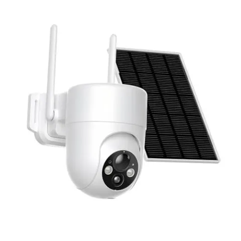 Solar Camera Outdoor Wireless, 2K Color Night Vision, WiFi Camera 1 Pack White