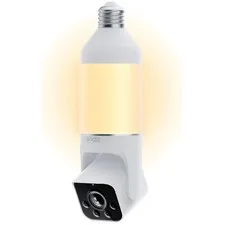 Wireless Security Camera Bulb - 160° Wide View, Alexa/Google