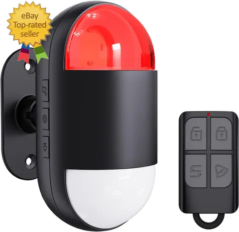 Wireless Motion Sensor Alarm Indoor:Battery Operated Detector with Siren | Motio
