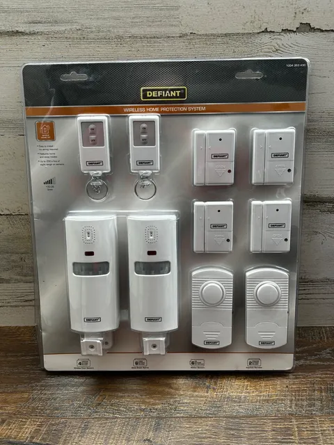 Defiant Wireless Home Security Protection System Complete 4 Door/window 2 Motion