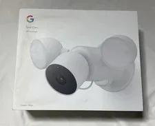 Brand New Google Nest Cam with Floodlight Outdoor/Wired Snow - (Stained Box) G1
