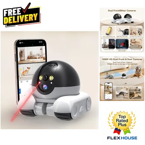 Versatile 2-Way Talk Indoor Security Bot with AI Detection & Night Vision