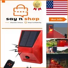 129dB Loud Solar Motion Sensor Alarm - 4 Modes Waterproof Security System