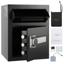 1.7 Cu Ft Drop Slot Deposit Safe, Electronic Lock, 17.71" x 13.77" x 13.77"