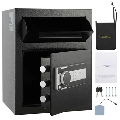 1.7 Cu Ft Drop Slot Deposit Safe, Electronic Lock, 17.71" x 13.77" x 13.77"