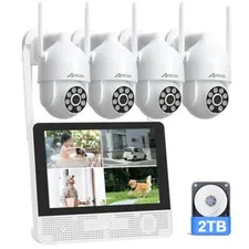 ANRAN 5MP Security Camera System Outdoor Wireless Home Audio 8CH NVR Kit 2TB HDD