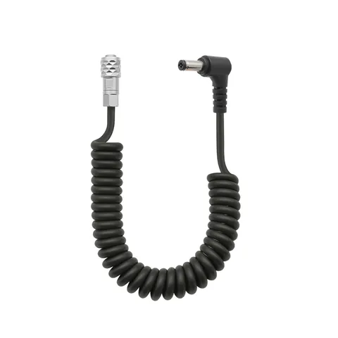 BMPCC 4K 6K Pro To DC Male 5.5x2.5mm Coiled Power Cable Weipu SF6 2 Pin 59in