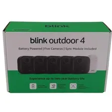 Blink Outdoor 4 4th Gen 5 Cameras + Sync Module Wireless Security Camera System