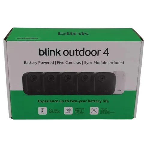 Blink Outdoor 4 4th Gen 5 Cameras + Sync Module Wireless Security Camera System