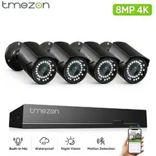 8CH POE IP Camera Kit Wired NVR System Full HD Home Monitoring Smart Alarm