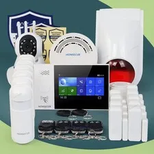 HOMSECUR Wireless WIFI 4G GSM LCD Home House Alarm System