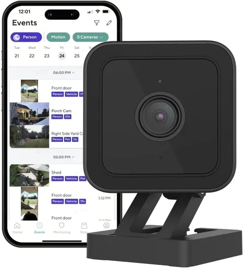 1080p Color Night Vision Security Camera Indoor Outdoor IP65 Waterproof Black