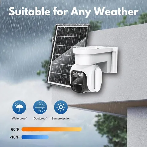 4G LTE solar Security camera outdoor wireless 2K night vision pir motion detecti