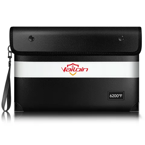 6200°F Fireproof Money Bag, 8 Layers of Heat Insulated Materials