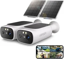 2K Solar Camera Outdoor Wireless-5/2.4Ghz Wifi Cameras for Home Security, AI Mot