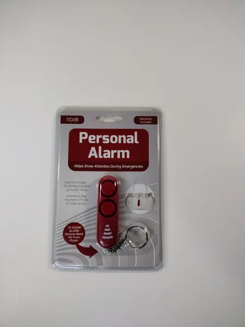Personal Safety Alarm Audible Up to 600' Away Warning Siren Alarm Red Key Chain