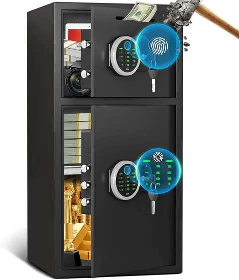 SAFE,6.5 Cu ft Large Safe Box Fingerprint Security Safe with Drop Slot for Value