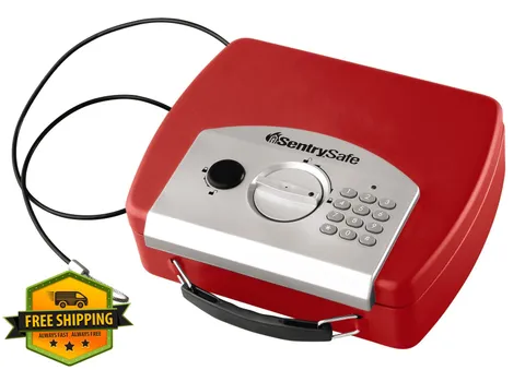 SentrySafe Red Electronic Travel Safe