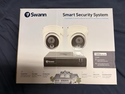 Swann Smart Security System Full HD 1080p 4 Channel video recorder 2 Cameras