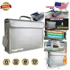 XXL Document Bag - Fireproof, Waterproof, TSA Lock, 17.5" Wide, High-Viz