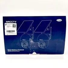 ARCCTV 2 Pack Solar Smart Battery Powered Wireless Home Security Camera: Q1 Pro