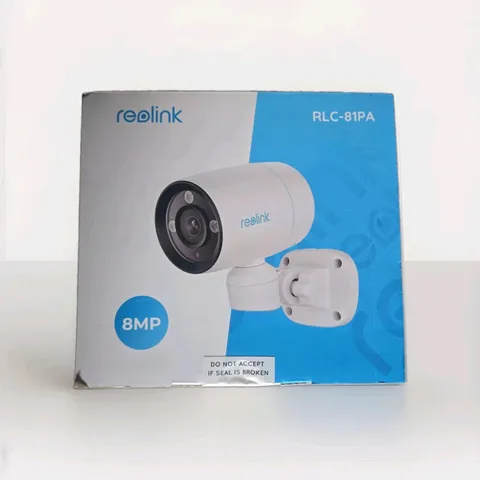 Reolink RLC 81PA Wired IP/Network Bullet Security Camera White w/ Mount 1 Camera
