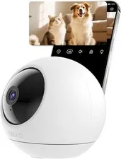 Noorio 4K Security Camera Indoor WiFi Pet Baby Monitor 360 Pan-Tilt Night Vision