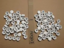 (100) White Russound  D-Stem Knob for Impedance Matching Volume Control 26X15mm