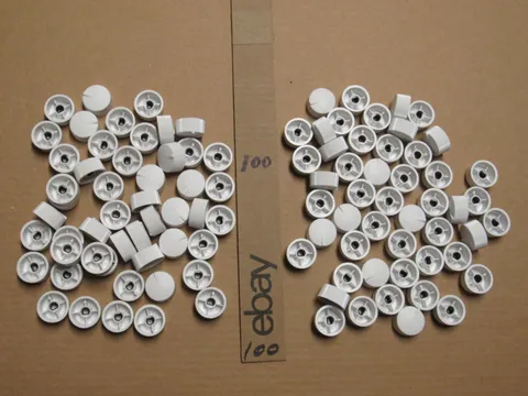 (100) White Russound  D-Stem Knob for Impedance Matching Volume Control 26X15mm