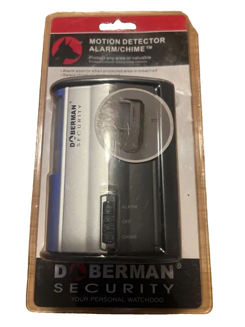 NEW Doberman Security Motion Detector 100db Alarm/Chime #SE-0104 Factory Sealed