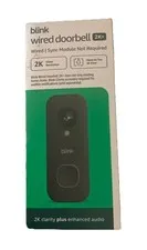 Blink Wired Doorbell 2K+ — Head-to-Toe 2K video Doorbell - Black, NEW