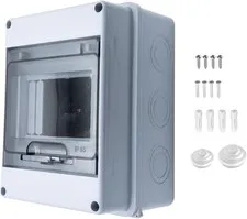 5 Way Circuit Breaker Box, MCB Distribution Protection Box with Transparent Cove