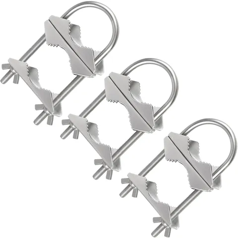 Dual Antenna Mast Clamp, Galvanized Iron U-Bolt Mounting Bracket for Antennas...