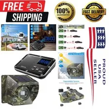 Weatherproof Solar Driveway Alert System - Wireless Motion Sensor & Receiver