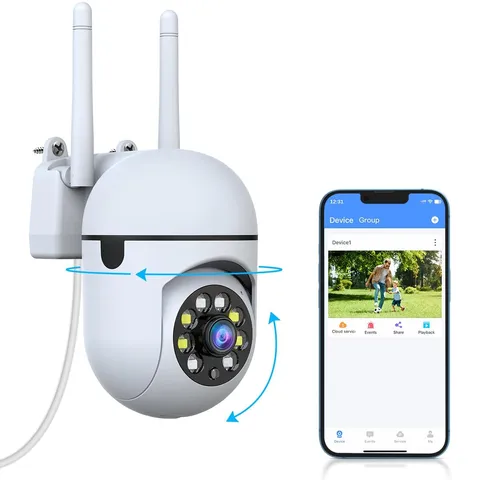 3MP Wireless Outdoor Security Camera WiFi Video Surveillance 360 View Night V...