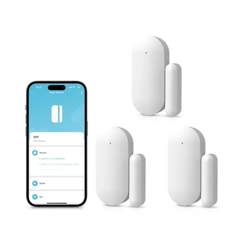 Door Alarm Window Sensors, Door Open Alarm Long Battery Life Wireless for Sec...