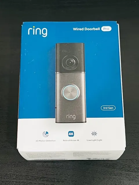 Ring Wired Doorbell Pro (3rd Gen) 4K Video Smart Doorbell w/ 3D Motion Detection