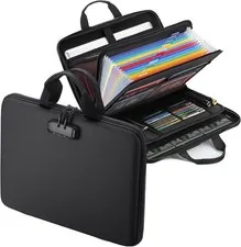 Fireproof Document Box with Lock Hard-Shell Case Fireproof File Organizer with