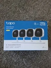 Tapo 1080P Indoor Wired Security Camera 4 Pack Night Vision Audio Alexa C100