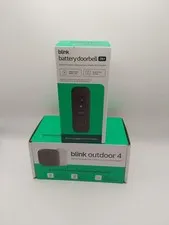 Blink Outdoor 4 Wireless Camera Security System & Blink Video Doorbell Bundle