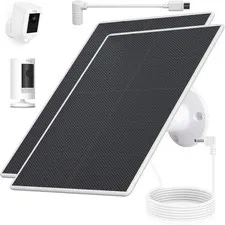 2-Pack 4W Solar Panel Charger for Ring Camera Spotlight Stick Up Cam USB-C