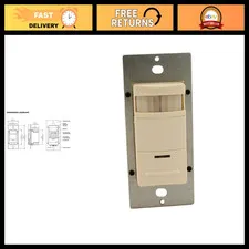 Multi-Technology Ceiling Mount Occupancy Sensor, 1000SF Range, Light Almond