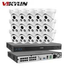 Vikylin SmartFind 4K 16ch POE CCTV System 8MP IP Camera Outdoor Night Vision Lot