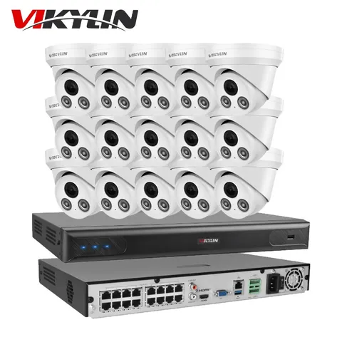 Vikylin SmartFind 4K 16ch POE CCTV System 8MP IP Camera Outdoor Night Vision Lot