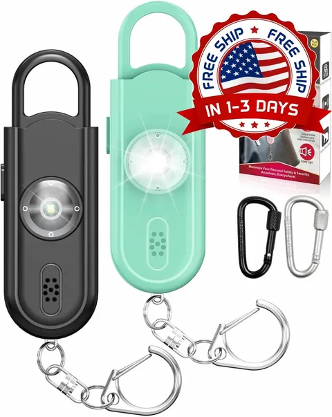 Alarma De Seguridad Personal Para Mujeres, Sirena Potente Y Luz Estroboscópica.