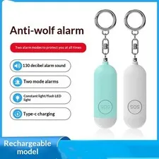 130DB Rechargeable Personal Safety Alarm Keychain Loud Emergency Alert