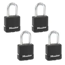 Heavy Duty Outdoor Padlock 4 Pack Weather Resistant Keyed Entry Locks